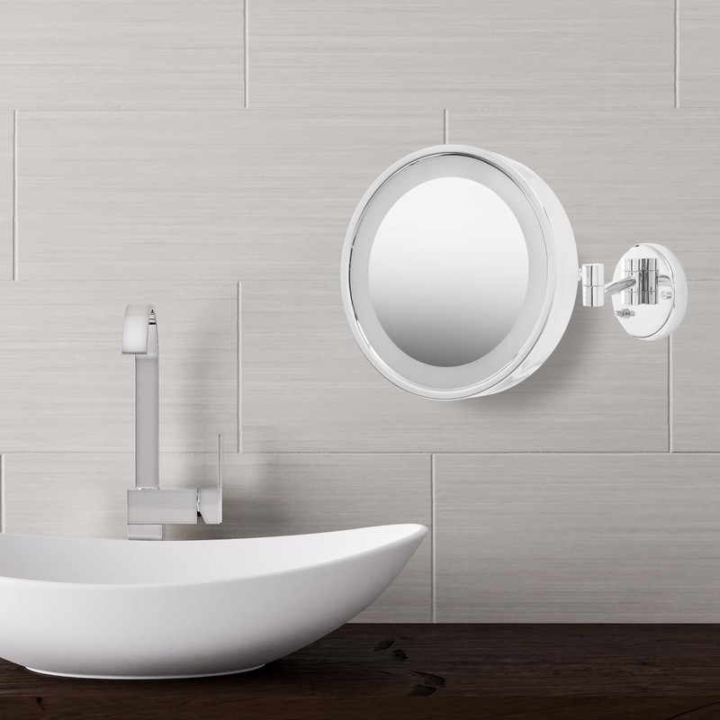 JERDON 9.75-Inch Wall Mount zmskrup Mirror - 3X Magnification &