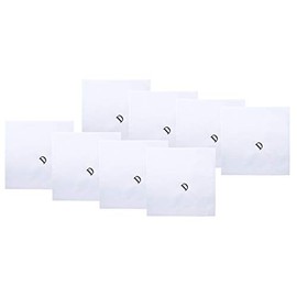 Retreez 8 Piece Pure Cotton Initial Monogrammed Men's Handkerchiefs Hanky Gift Box Set - Set D Initial