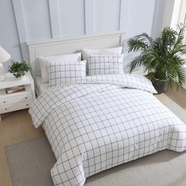 Nautica - Twin Duvet Cover Set, Super Soft Cotton Bedding with Matching Sham(s), Casual Home Decor, Oeko-Tex Certified (Plot Blue, Twin)