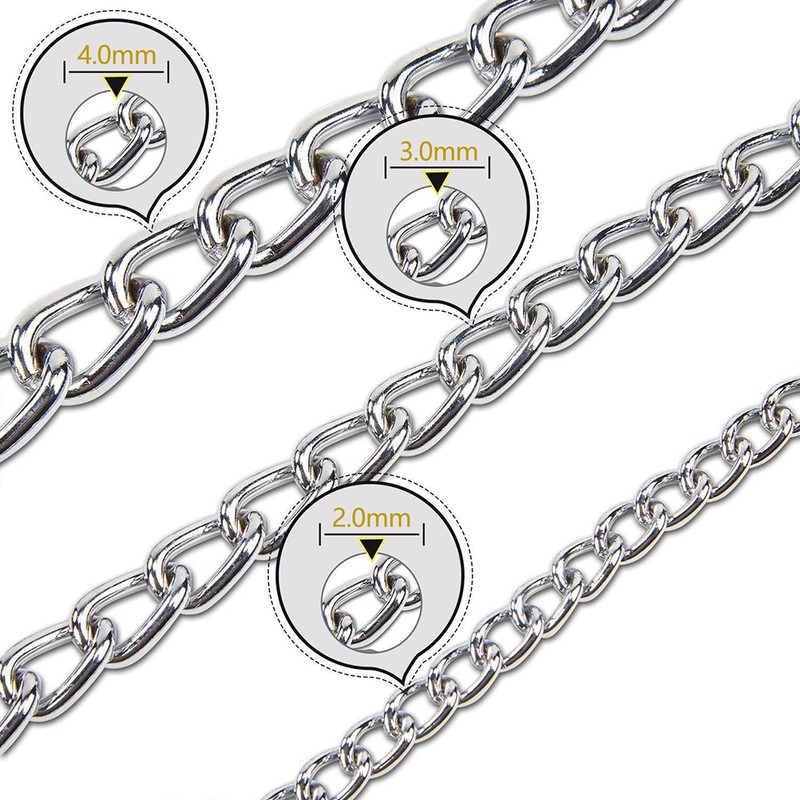 Pet Dog Collars Stainless Steel Training Collars Dog Chain Necklace