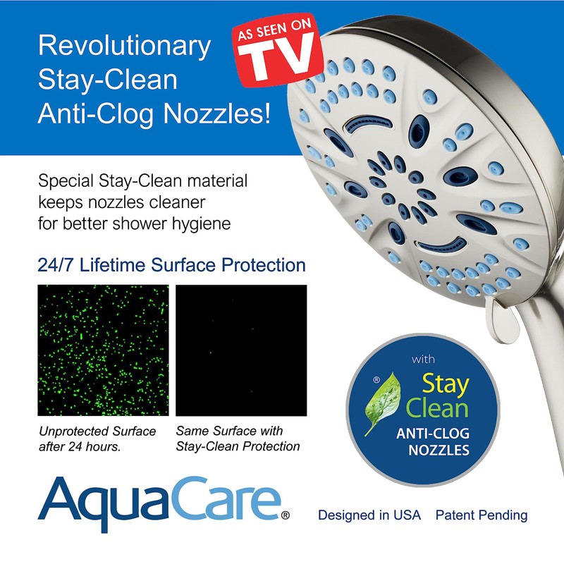 AquaCare Magneton High-Pressure 8-mode Handheld Shower Head with Magnetic Guidance