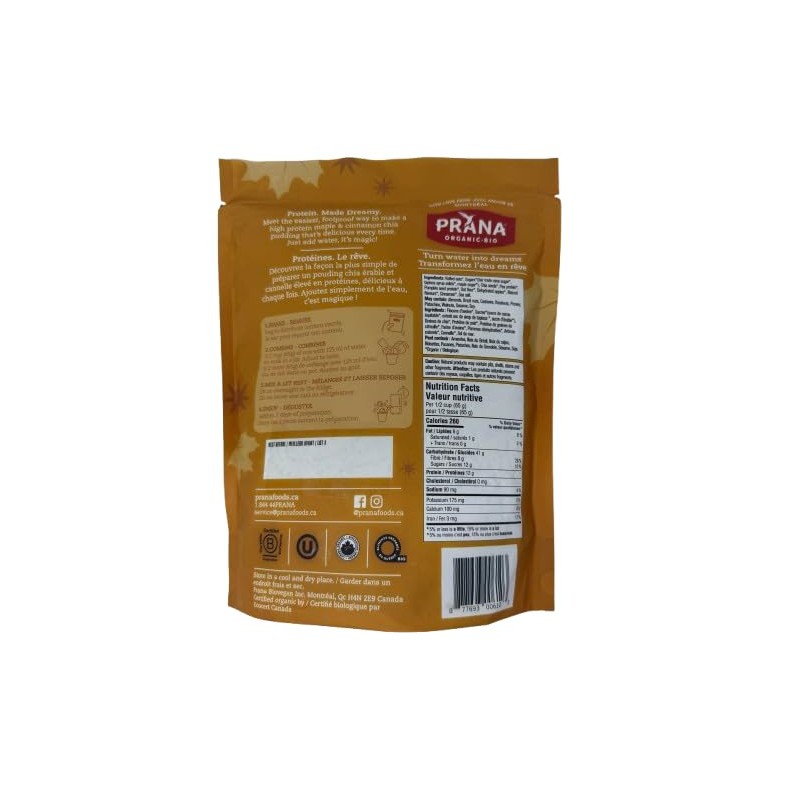 Prana Overnight Protein Chia Oats - Maple & Cinnamon Flavoured,