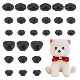 PH PandaHall 150 PCS Safety Nose Cabochons, 6 Sizes Animal Safety Noses Plastic Dog Noses Flatback Animal Craft Nose for Amigurumi, Puppet, Crochet and Stuffed Animals Craft Making