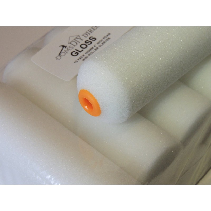 Decorators Extra Value 10 Pack 100mm 4" Inch Foam Gloss