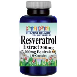 Resveratrol Extract 3000mg – 180 Capsules, Maximum Strength, Made in the USA, Antioxidant Support