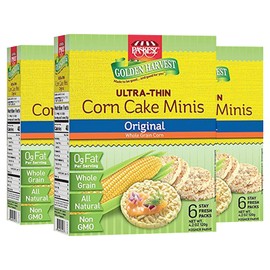 Only Kosher Candy Ultra-Thin Original Wholegrain Corn Cakes Minis with Natural Ingredients, Kosher Certified Non-GMO, and Fat-Free Delicious Snack, Pack of 3