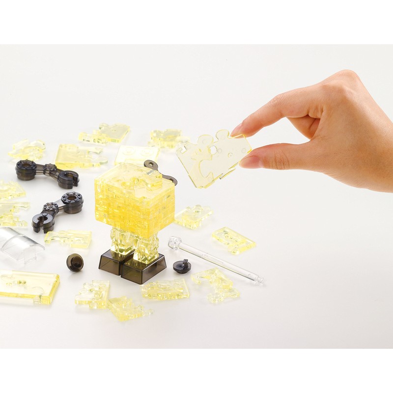 39 piece Crystal puzzle tin robot yellow