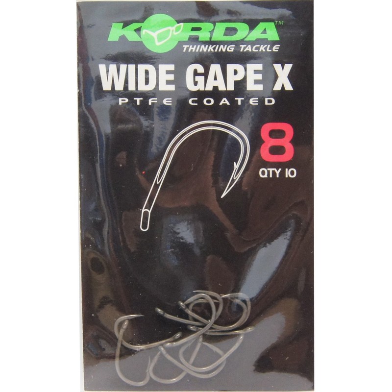 Korda Wide Gape X Barbed Hook Size 4 - Extra