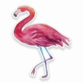 2 x 30cm/300mm Pink Flamingo WINDOW CLING STICKER Car Van Campervan Glass #9626