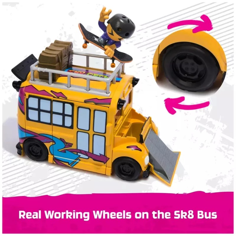 TECH DECK Sk8 Crew 2-in-1 Transforming Ultra Sk8 Bus And