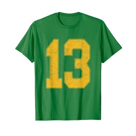 Number 13 Numbered Uniform Sports Team Jersey 13th Birthday T-Shirt