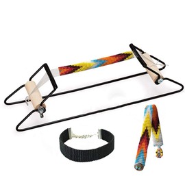 Weaving Machine Wooden Beads Stainless Steel Beads Weaving Set Knitting Machine Beads for Jewellery Bracelets DIY