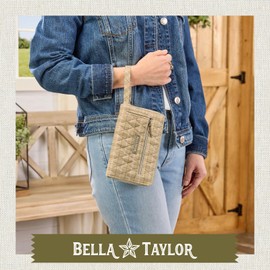 Bella Taylor Wrist Strap Wallet for Women | Zip Around Credit Card Wallet with RFID Protection and Built In Wristlet | Willow Plaid