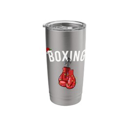 Vintage Boxer Gloves Champions Christmas Day Xmas Boxing Stainless Steel Insulated Tumbler