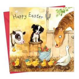 Twizler Easter Card - Cute Ducklings - Happy Easter Cards for Mum Dad Nan Grandad - Easter Greetings for Son Daughter Grandson Granddaughter Friend