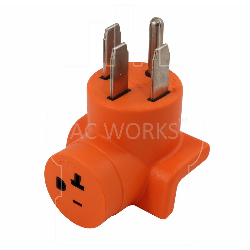 AC WORKS 4-Prong 220-Volt Plug to 120-Volt 15/ 20Amp Household