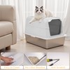 UNZIPE Stainless Steel Litter Box with Lid, XL Extra Large