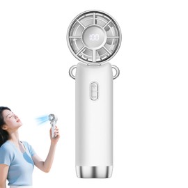 Hand Fan | Personal Air Cooler - Digital Display Cooling Device with 100 Speed Wind for Travel Hiking Camping Concert Outdoor Men Women Girls