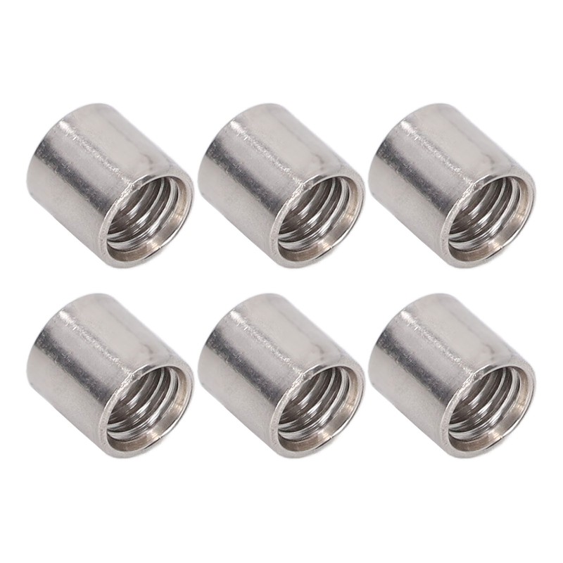 50Pcs Coupling Nut Round 304 Stainless Steel Rod Connector Nut