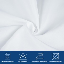 Zdada 72inch White Polyester Tablecloth Round Polyester Table Cover Washed Linen Tablecloth for Banquet Party Reataurant Decoration