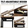 GiftGo Overbed Table with Wheels Rolling Laptop Desk Cart Table