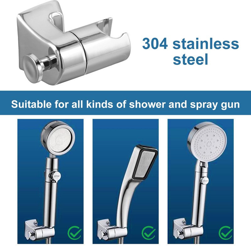 Universal Hand Shower Holder, Adjustable Shower Head Holder, Wall Mounted