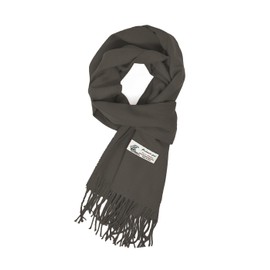Glory Max Unisex Plain Solid Color Winter Scarf Cashmere Feel Soft Classic 72"x12" (Dark Gray)