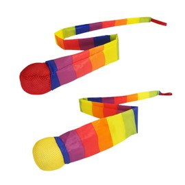 Boono Rainbow Toss, Fluttery Balls, Set of 2, Outdoor Play, Toss, Park Toy, Parent-child Play (25.6 inches (65 cm) x 2 Pieces (Red & Yellow))