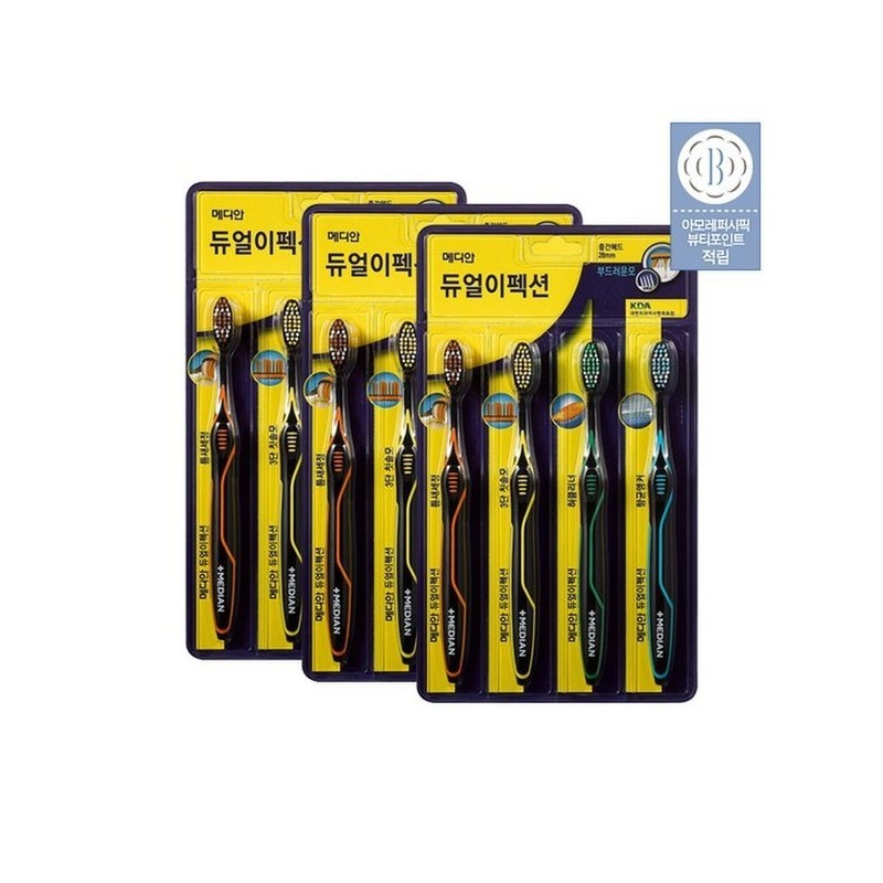 Dual Effect Fine/Soft Toothbrush 12-Pack / 듀얼이펙션 미세칫솔부드러운칫솔 12입