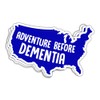 SUNHADO Adventure Before Dementia Sticker American Map Sticker Dementia Awareness