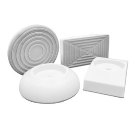 BOMI Set of 4 Elephant Feet | Wall Protection Pads for Animal Protection Gate, 2 Round & 2 Square | High-Quality Accessories for Door Safety Gates | Non-Slip Wall Protection No Drilling | Wall