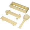 Happy Sales HSCOMS-12 Bamboo Sushi Rice Mold & Paddle Set 1 pc + 1 pc