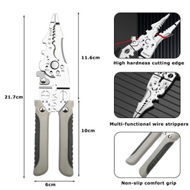 JDCMEI Wire Stripper, Multifunctional Wire Stripping Tool, Cable Stripper, Wire Splitting Pliers, Electrician Stripping Tool for Electronic and Car Repair, Fast and Precise Stripping