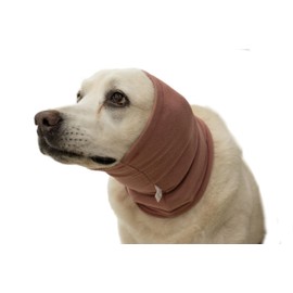DDFS Dog Ear Protection Hat Snood - Noise Cancelling Dog Ear Flap Head Wrap - Pink L