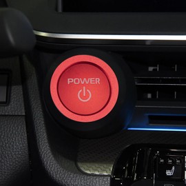 HDUFC for Toyota Prius 2025 2024 2023, Volume knob Cover, Push Button Start Cover/Ring Interior Decoration 3-Piece Set (red)