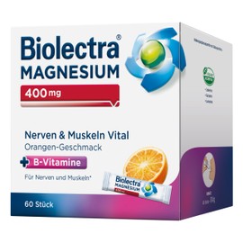 Biolectra 400 mg Nerves & Muscles Vital Orange, Pack of 60: For Good Nerves and Relaxed Muscles, with Magnesium and B Vitamins, High Dose
