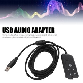 USB Sound Card USB to 3.5mm Jack Audio Adapter, Virtual 7.1 Surround Sound, USB Adapter for HyperX Cloud II, for , for Series X S, for ,