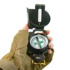 AIMALL Metal Compass DC45-2A with Magnifying Glass Portable Army Green