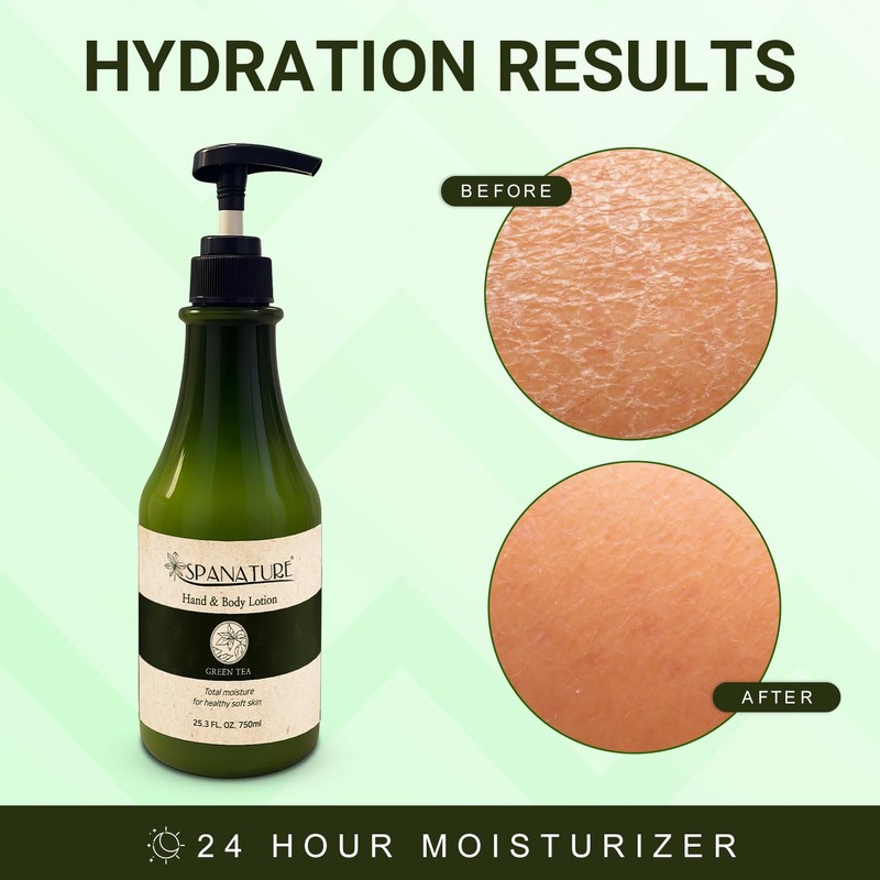 Spanature Green Tea Body Lotion For Women - Natural Green