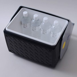 Igloo Playmate 13-Inch Black Ice Chest, Molded-In Handle, Tent-Shaped Lid with Side Button Release