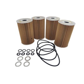 Genuine OEM 26320-3C30A Service Kit - Oil Filter(4pcs), Compatible With Hyundai Genesis Coupe 12-16