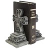 Cross Concrete Bookends Heavy Book Holders Religious Statuary Home Decor
