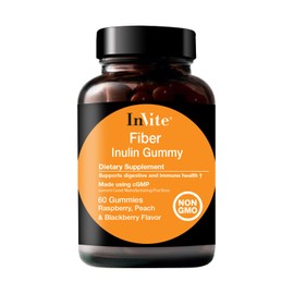 Invite Health Fiber Inulin Gummy - Digestive Support and Cardiovascular Health - 60 Gummies (1)