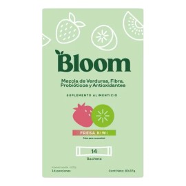 Suplemento Nutricional Bloom Greens Frutilla Kiwi Probióticos Sobres