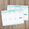 Weekly Planner Mint - A5 Pad 50 Sheets Paper Notepad