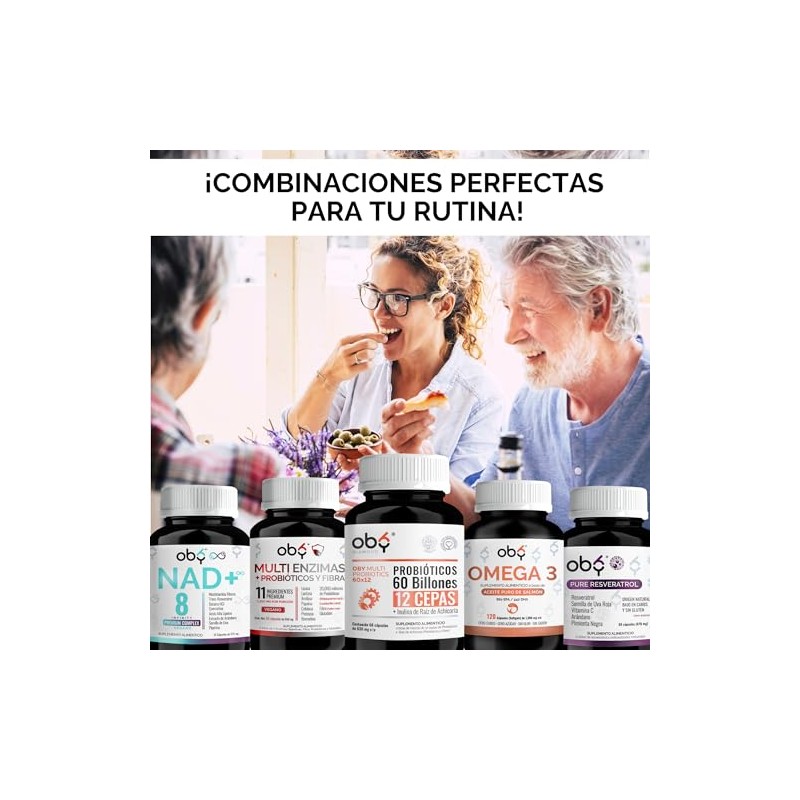 Probioticos Billones Cepas Prebioticos Inulina Raiz Achicoria Mujer Hombre Oby