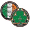 MYRECOVERYSTORE Green Shamrock Recovery Medallion in Years 1-50 Serenity Prayer