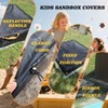 Outdoor Sandbox Cover, Square Kids Sand Box Covers Waterproof and