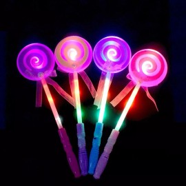 Toner Depot Lollipop Glow Sticks  Kids Glow Party Toy Girls Princess Flashing Wand 8 Pack