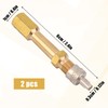 Fukaisu 2pcs Tyres Valve Stem Extension, 50mm/1.97in Heavy-Duty Brass Tire